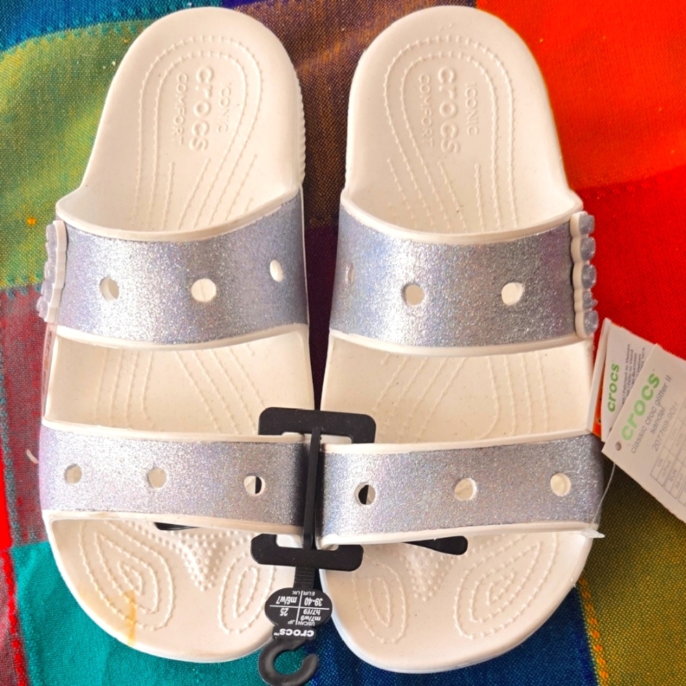 Crocs Adult Size White / Silver